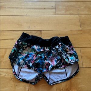 lululemon athletica Black and Multicolor Athletic Shorts